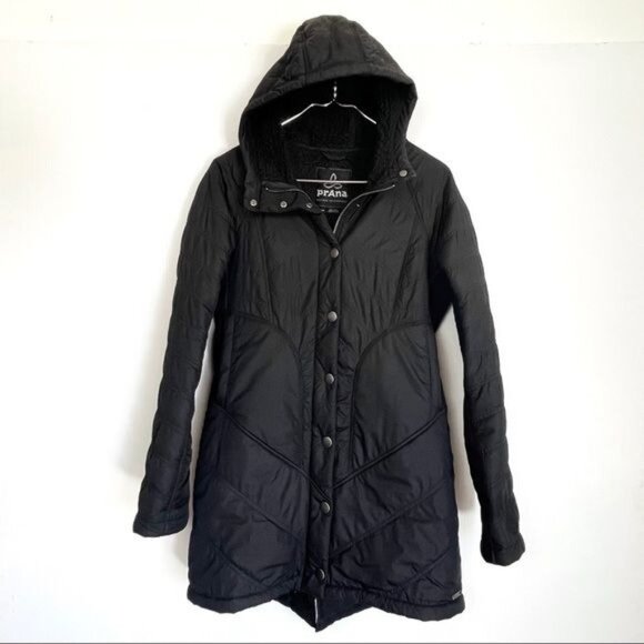 PrAna Diva Long Hooded black Jacket size Small - Picture 10 of 16